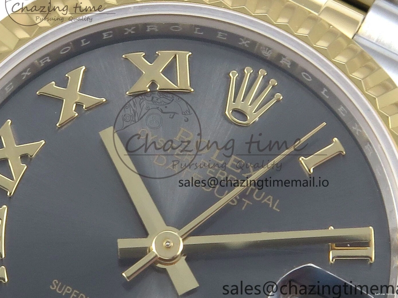 0228 DateJust 31 278273 ARF 1:1 Best Edition 904L Steel Gray Roman Diamonds Dial on SS YG Jubilee Bracelet ETA Comfortable 564